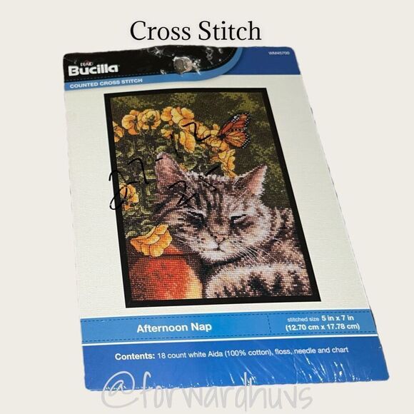 Counted Cross Stitch Projects “Afternoon Nap” &”Welcome to Our Hearts” - Picture 4 of 8